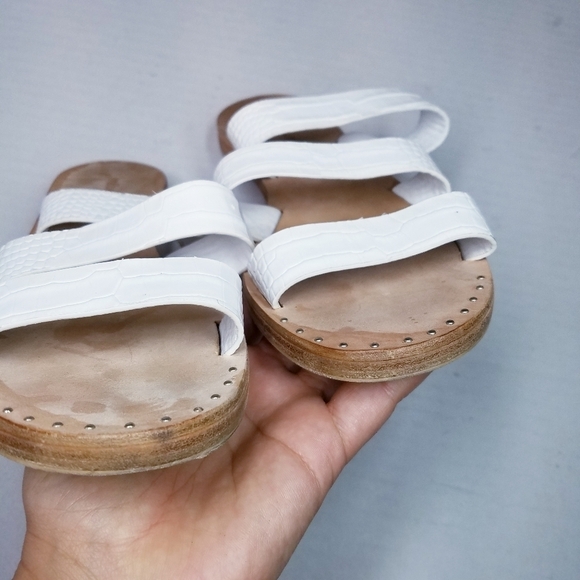Freda Salvador | Iris White Crocodile Sandals 9 - Picture 2 of 10